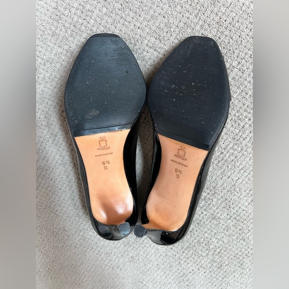 Charles David Women’s 8.5 Black Patent Leather Open Toe 3.5” High Heel Pump Shoe - Picture 6 of 13